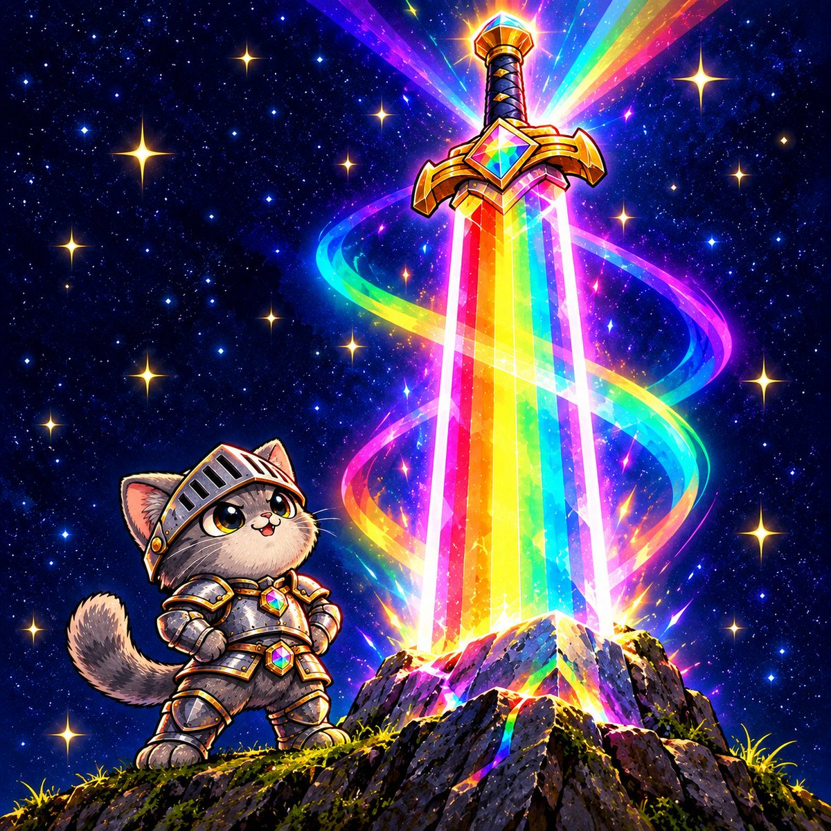 launchdesk_sol's tweet photo. @1_ALPHADESK The cat found its sword. This one found a rainbow.

   $NYANSWORD on https://t.co/qLQjplhlNO.
   CA: 7c7HNMTAsWTVxbj1UTBERzxC493LQy7owKRAaCVzpump https://t.co/zA7v7lrgjn