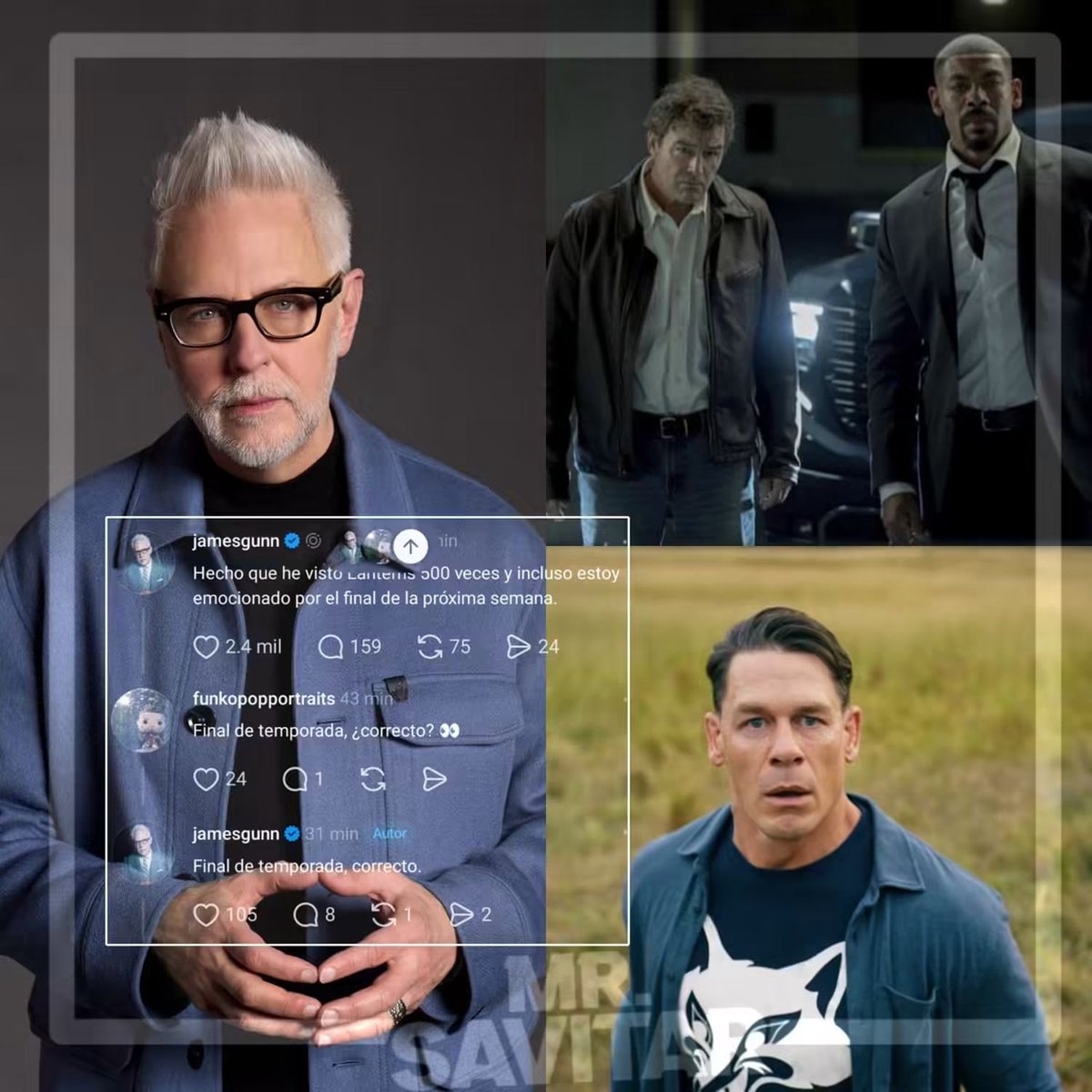 MrSavitar1790's tweet photo. 🚨🟢 James Gunn confirma que ya ha visto el final de LANTERNS (500 veces según él) y que espera que todos vean el episodio final de la primera temporada.

También confirma la segunda temporada de la serie, recordemos que el guion ya está escrito.

Esperemos no sea otro caso de Peacemaker S2 😶

#DC #DCFans #DCStudios #fblifestyle #Lanterns #JamesGunn #Peacemaker #DCU
