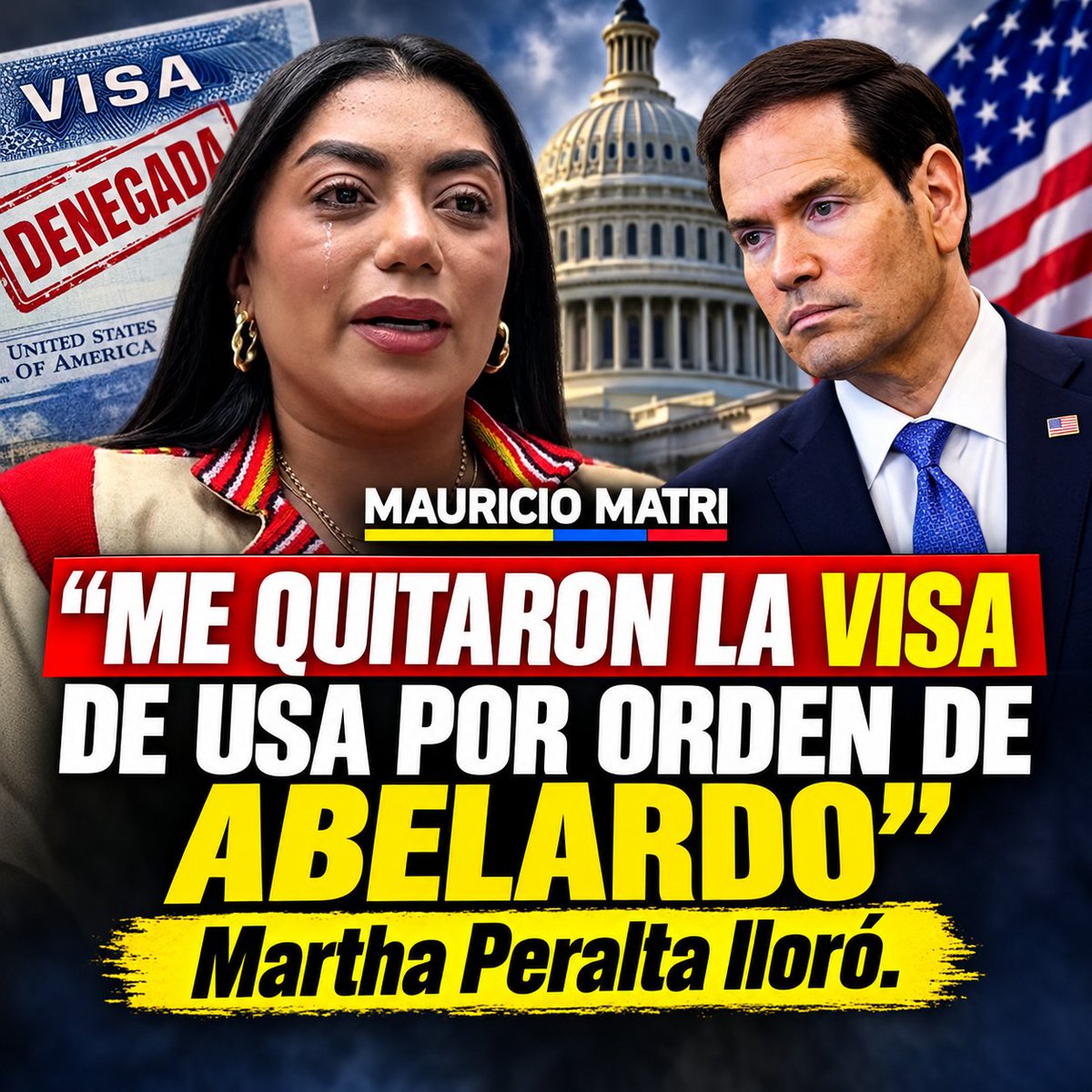 mauriciomatri's tweet photo. #ATENCIÓN 🚨MARCO RUBIO Y ABELARDO SE PUSIERON DE ACUERDO PARA QUITAR LA VISA A LA COMUNISTA MARTHA PERALTA Y SALIÓ A LLORAR LA PETRISTA‼️

QUE OPINAN USTEDES? 
LIKE ❤️ Y RT 🔁 SI ESTÁ DE ACUERDO. https://t.co/JtXMvPFDlG