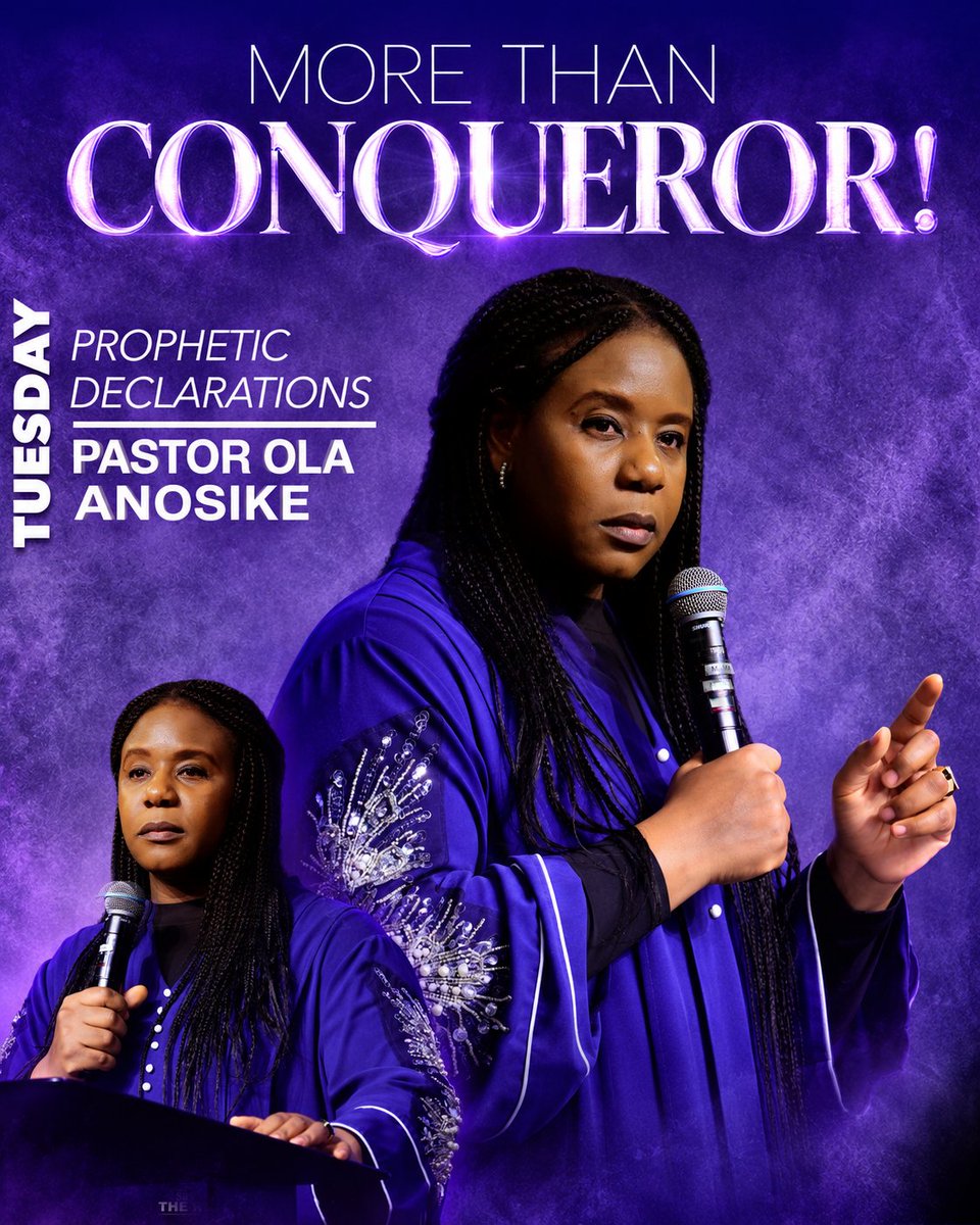 PstJohnAnosike's tweet photo. TUESDAY | PROPHETIC | DECLARATIONS
Into your Tuesday, I declare, MORE THAN CONQUEROR!
In Jesus' Mighty name I pray, you're more than victorious!

More than conqueror!
You're highly powerful in the name of Yeshua the Christ!
You are the king and queen of your life, and you are taking over in Jesus' Mighty name!
In your finances you're taking over!
In your psychology you're taking over!
In your mentality you're taking over!
The enemy will not be able to whisper strange words and you follow them!
You shall be in charge of your front lines in the name of Yeshua the Christ!
Your decision shall be on point, intentional for Yeshua in Jesus' Mighty name!
You're taking over in your emotional life!
You will not be riddled with urges or temptations!
You shall be in charge, left right and center!
You will be in charge of your emotions!
You will release only actions and not reactions!
You shall be intentional in your daily life!
I declare over your life that every intention of your heart, you shall be able to reproduce by the Spirit of Yeshua!
Not by sentiment, but by the Word of God in Jesus' Mighty name!