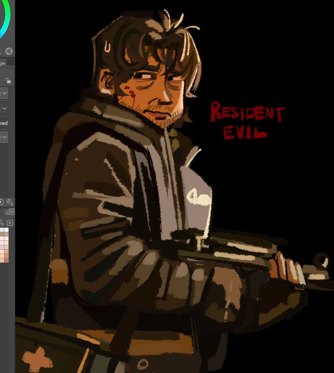 waioaii's tweet photo. Quick paintings #ResidentEvil https://t.co/oQi7sN7kiE