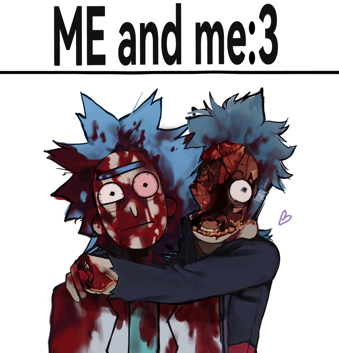 Southk7i6's tweet photo. #prickcest I drew something pretty gory. It's not very well drawn, but I'd gently ask that anyone who's sensitive to that kind of thing please skip it. If you look anyway and feel offended... I'm sorry, but I did warn you gently.🥲 https://t.co/iqtQqNZtTd