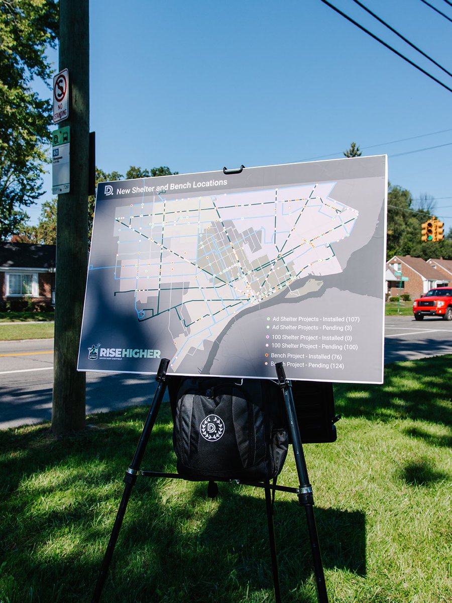 CityofDetroit's tweet photo. Detroit, your bus stops are getting an upgrade. 🚌

Mayor Mary Sheffield and DDOT are investing in a better transit experience with 200+ new benches and 200+ new shelters being installed or upgraded across the city through 2027.

Better stops. Better experience. Better DDOT. https://t.co/Ds8itROwvV