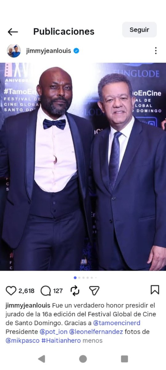 ajedrecista01's tweet photo. Atención @LeonelFernandez revisa esta amistad, Jean Louis el actor amigo tuyo, financió el desvío del río Dajabón, se viste de dessalines y es el actor principal de la película Melodrama que nos acusa su trans de discriminación. @Mrsxuxoutlet dile algo a Leo. https://t.co/POYA6wffAz