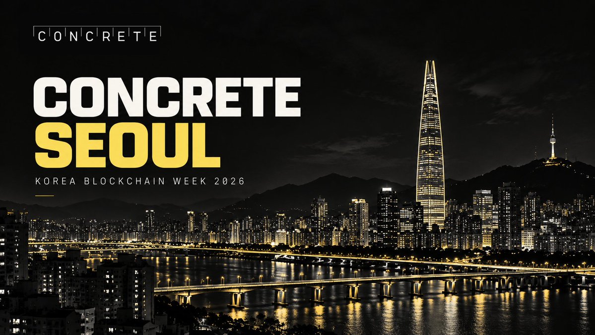 ConcreteXYZ's tweet photo. Concrete has landed in Seoul 🇰🇷

We’re at @kbwofficial, meeting with builders, partners, and institutions across the Korean ecosystem.

If you’re at KBW, come find us. https://t.co/CKmnd4JnpR