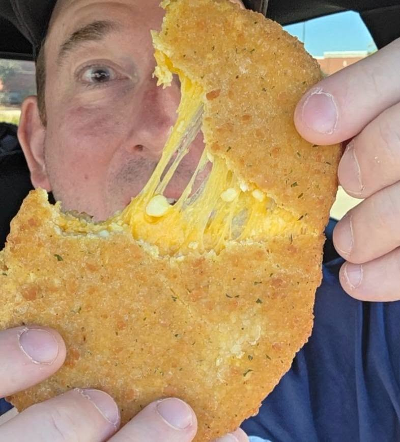 snackolator's tweet photo. Culver's brought the CURDERBURGER back with a new Smoked Cheddar Curd patty and this is soooo good you NEED to try it! 🔥🧀

I added a second Curd patty to go all-in and this is a work of art with melty, gooey cheese that's crispy and salty and works perfectly on the beef patty!

Are you trying this one from @culvers? It was $8.99 for the Curderburger and $4 for the additional patty.