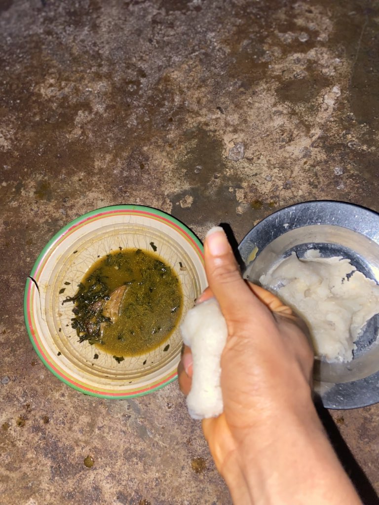 Pascaldey4you's tweet photo. My Eba and soup is enough abeg i cant see myself eating this shii bread and so called butter. https://t.co/RbAuDJD6A2