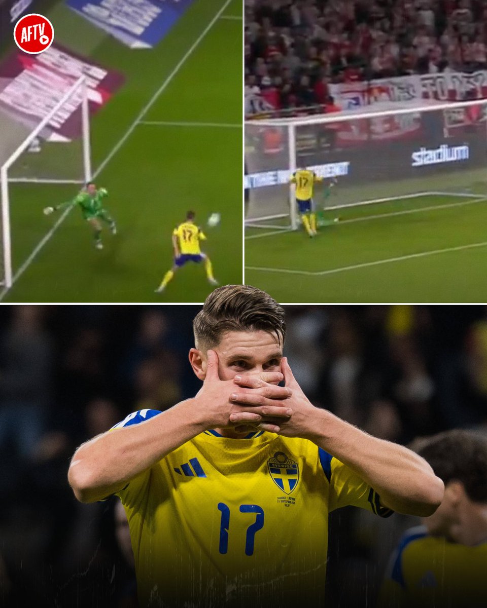 AFTVMedia's tweet photo. Viktor Gyökeres was in the right place at the right time, finishing with a superb volley to make it 3-1 for Sweden. 🔥

We’ll need this confidence back at Arsenal. 🤩 https://t.co/qrsjIkmcQ3