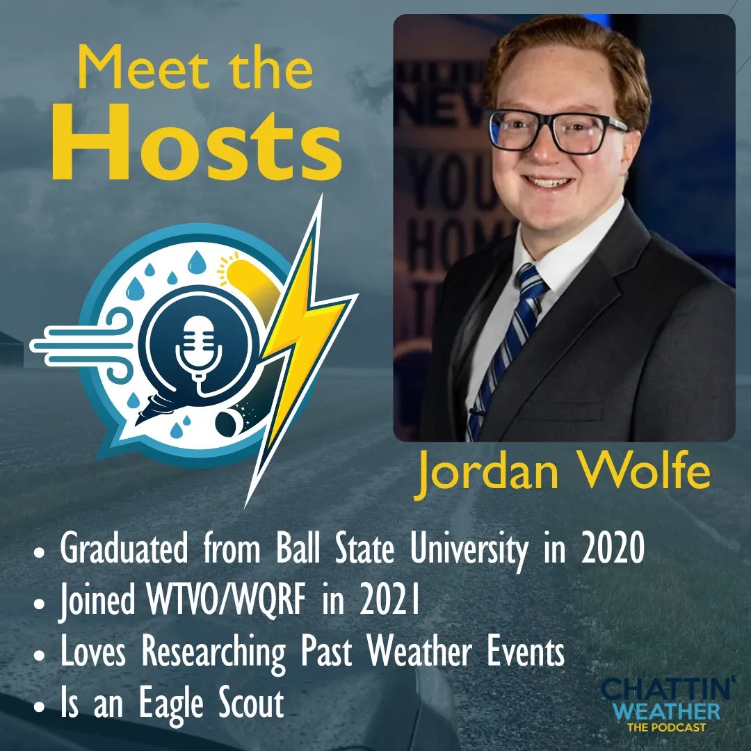 ChattinWX's tweet photo. MEET THE HOSTS: JORDAN WOLFE 👋

#Podcast #weather #meettheteam https://t.co/11FHvUO8Y2