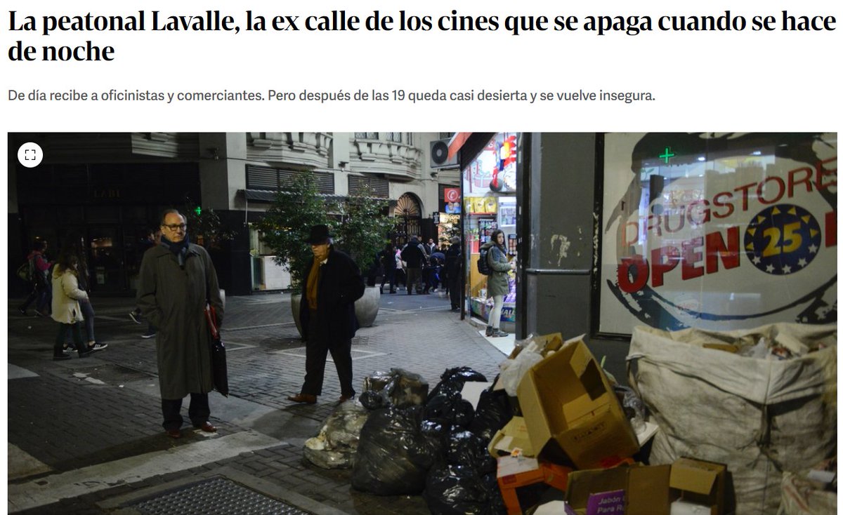 HernanSeivane's tweet photo. Buena parte del microcentro de la ciudad de Buenos Aires está abandonado: desde el Obelisco hasta Puerto Madero hay locales cerrados por todos lados, persianas bajas donde antes había cines y comercios, y de noche es una zona muerta y oscura. Es hora de que se haga algo.
Se debe hacer una transformación histórica: un gran circuito peatonal cultural en forma de "U". Extender la peatonal Corrientes hasta Florida y volver por Lavalle.
El corazón del proyecto es la reconversión cultural: transformar los antiguos cines de Lavalle —hoy en su mayoría templos religiosos o galerías comerciales improvisadas— en nuevos teatros y centros culturales. 
El corredor integraría a los gigantes que ya están en la zona: el Gran Rex, el Maipo, el Astros.
Conectar Lavalle con Corrientes a través de Florida no solo suma escenarios: revitaliza un área hoy apagada. Eso significa:
Más turismo nacional e internacional.
Más trabajo para gastronomía y comercio local.
Devolverle seguridad al centro a través de la cultura y el movimiento nocturno.
Buenos Aires es la capital teatral de América Latina. Hay que recuperar el corazón de la ciudad, herido de muerte desde la cuarentena cavernícola.
Es momento de decisiones. ¿Quién se animará a llevarlo adelante?

@jorgemacri @claramuzzio @PilarRamirezmpr