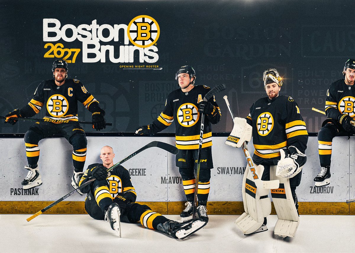 NHLBruins's tweet photo. Presenting your 2026-27 Boston Bruins 👏 https://t.co/V0AQCI6shD