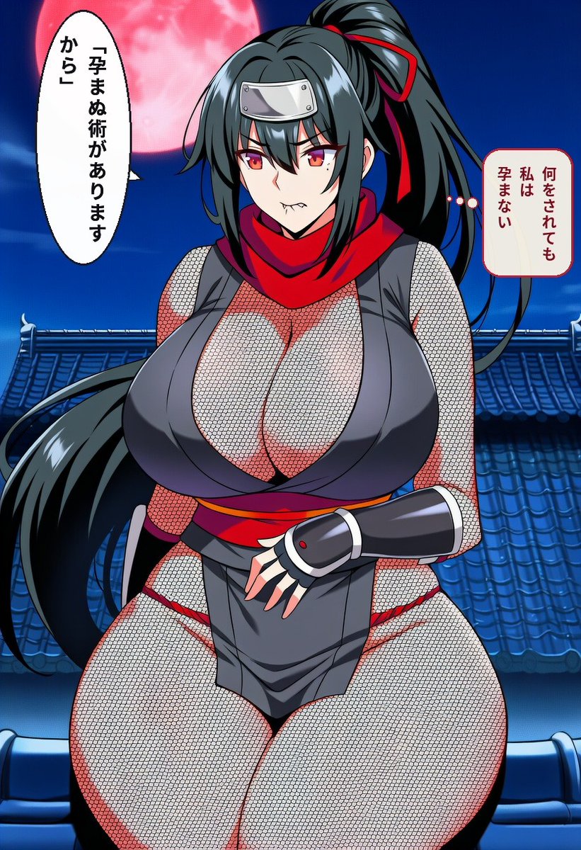 ittenbanjo's tweet photo. 「孕まぬ術がありますから」
（何をされても、私は孕まない）

色仕掛けで当主を落とすはずだった、高慢なくノ一の話。
サンプルはリプ欄の pixiv から。
#AIイラスト #オリジナル #CG集 #くノ一 https://t.co/chxutnrMBh