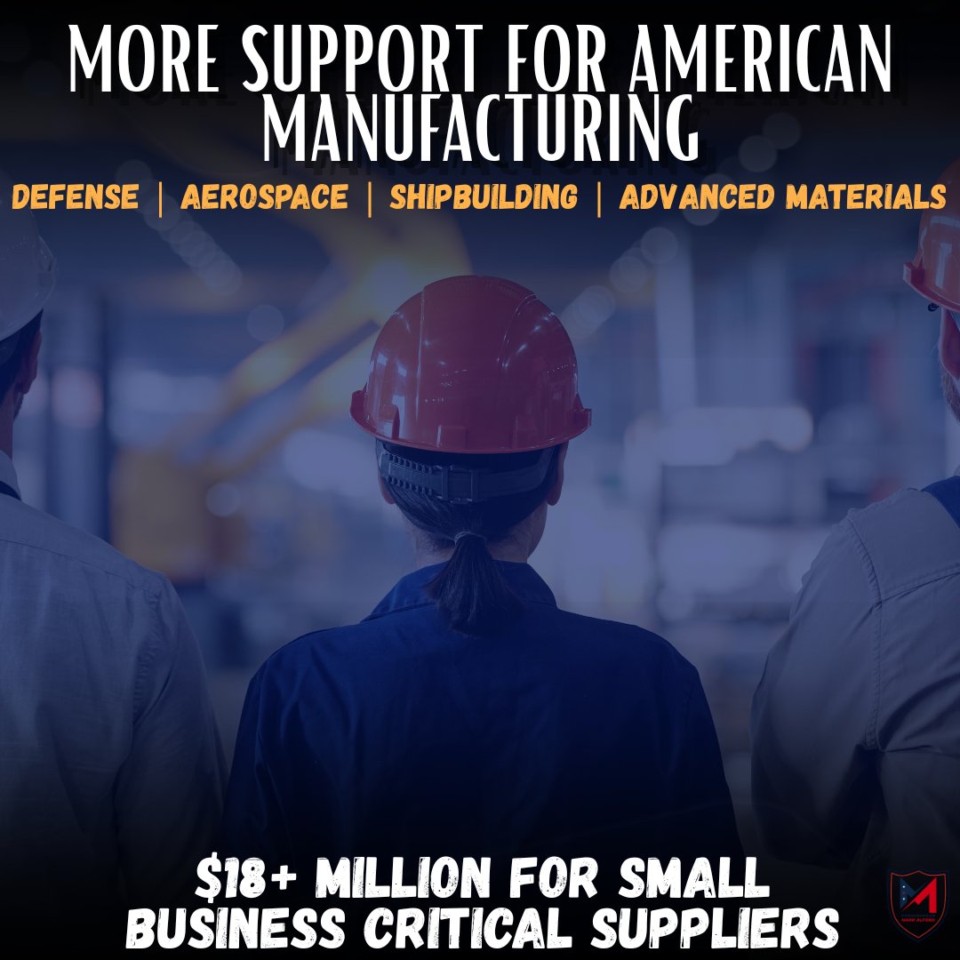RepMarkAlford's tweet photo. Under Republican leadership, the @SBAgov awarded more than $18 million to small manufacturers in defense, aerospace, shipbuilding, + advanced materials!!!

This is real support for the suppliers who keep America building. 💪 #Working4You #ShowMeResults https://t.co/PAHPZR3thK