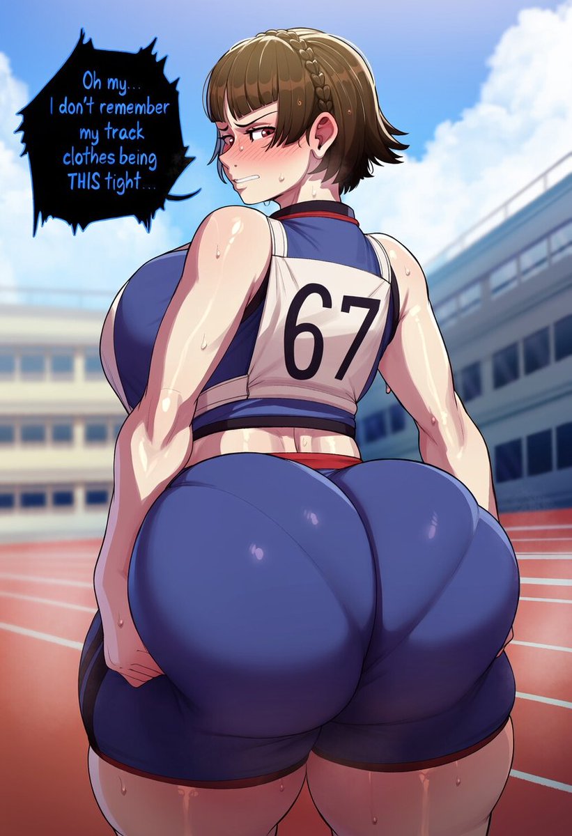 Guntaker_'s tweet photo. Makoto has a BIG track competition around the corner so she decided to train a lil' bit, but it seems that her adventures with the Phantom Thieves has made her gain a bit of weight...

But worry not! Ann is there to give her moral support to make sure she wins! :3

#Persona5 https://t.co/N1OJCYpZp2