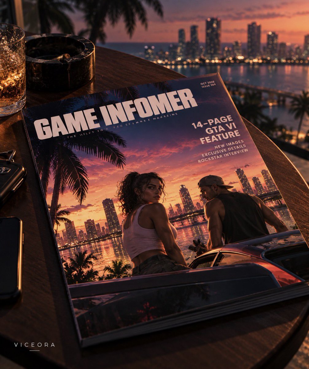 VICEORAweb's tweet photo. 🚨 MORE GTA VI INFO IS COMING.

Game Informer is dropping a 14-page GTA VI feature with new artwork, screenshots and details from Rockstar.

Tomorrow could be a big day for GTA VI. 👀

#GTAVI #GTA6 #RockstarGame https://t.co/R1imrsdg16