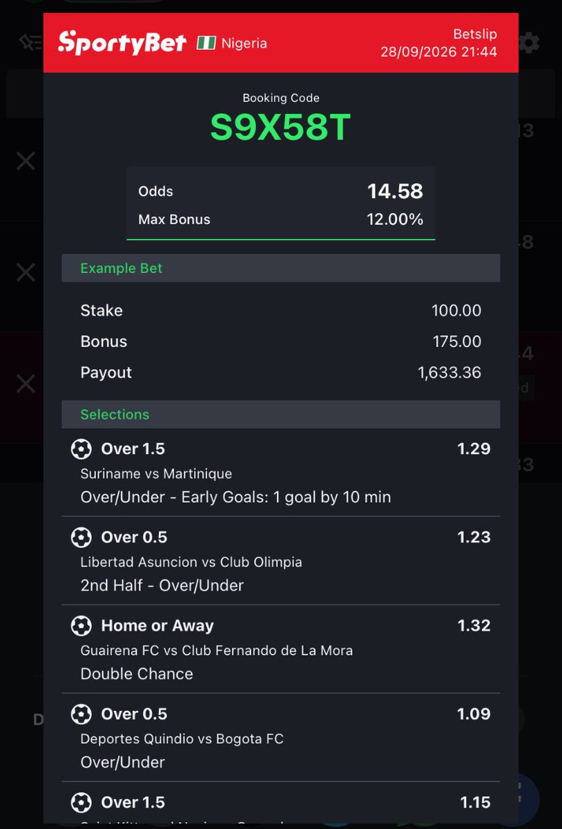 Super_Punter's tweet photo. Wake up to boom
14 odds
Sportybet: S9X58T

@Afc_saks1 @Emmanuel_Tips @FreshBossTips @FoluboiNg https://t.co/8FGaJPTtag