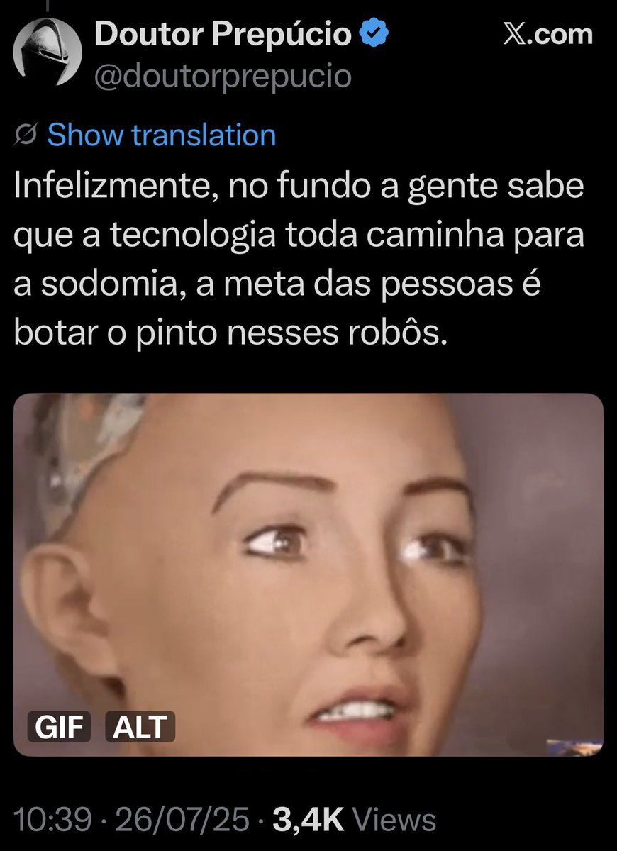 doutorprepucio's tweet photo. Eu avisei que esses nerds só querem fazer robôs pra enfiar o pinto neles. Eu avisei. https://t.co/eTb29yVdGb