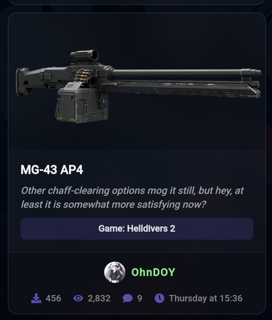 K2niarDneK's tweet photo. @SykeTheWOAT @NolletsThe Hey, let's completely invalidate the only real thing the HMG has over the MG. https://t.co/k3Vlbo9Gjd