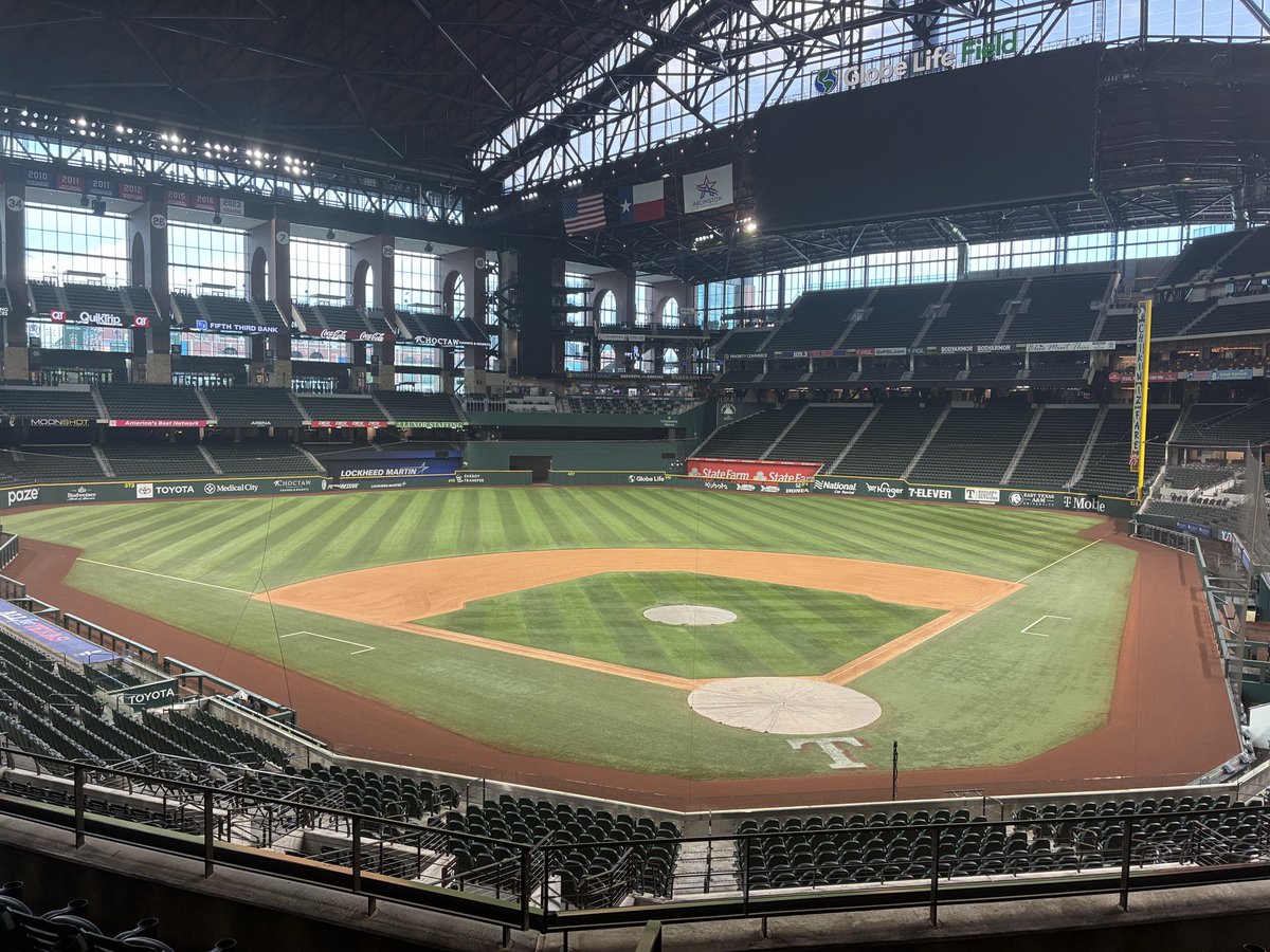 MacEngelProf's tweet photo. Could be a minute before we see another @Rangers game here. https://t.co/GsscxLsDjp