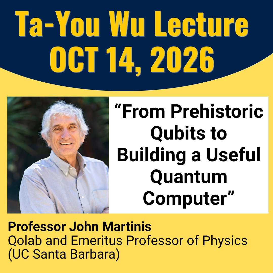 UmichPhysics's tweet photo. Join us for our annual Ta-You Wu lecture:
-Lecture: 4:00-5:00 p.m. (Seating begins at 3:30)
-Reception: 3:30 p.m. in Assembly Hall
-Location: Rackham Amphitheatre (4th Floor)
Discover more: https://t.co/wVwfeOAZra https://t.co/lcJtrDlOWP