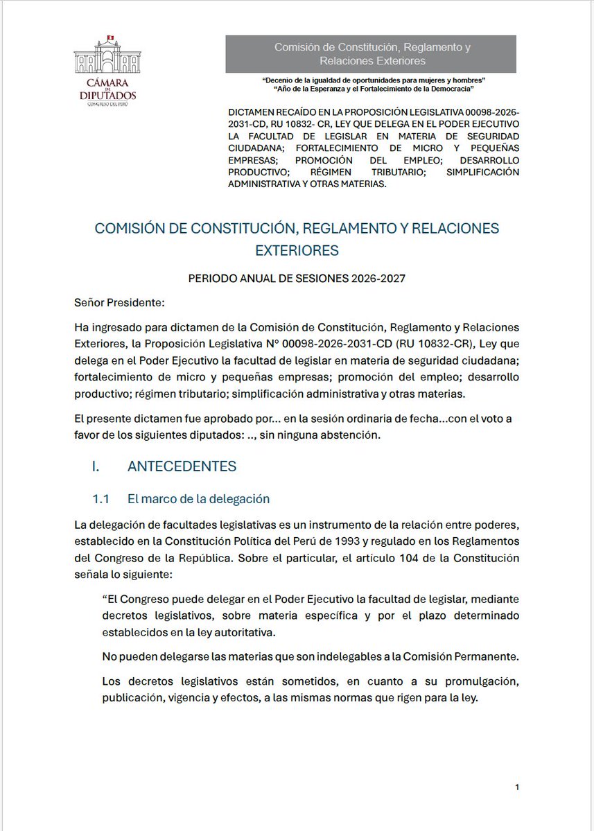elfoco_pe's tweet photo. LO ÚLTIMO | Dictamen de la Comisión de Constitución concluye que el pedido de facultades legislativas presentado por el gobierno de Keiko Fujimori no debe ser aprobado y, por lo tanto, el documento debe ser enviado al archivo. https://t.co/PEYALqmt1R