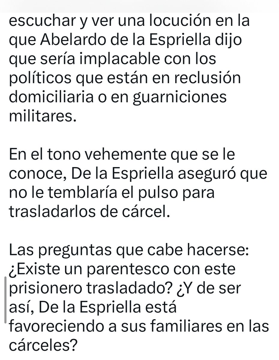 UltimaHoraCR's tweet photo. #Política | El senador y jefe de la oposición, Iván Cepeda (@IvanCepedaCast), denunció el traslado del excongresista Antonio del Cristo Guerra de la Espriella, condenado por el caso Odebrecht, de La Picota a una guarnición militar en Corozal, Sucre. Cepeda cuestionó al presidente Abelardo de la Espriella: “¿Existe un parentesco con este prisionero?”.

Vía: @jimmyavila
https://t.co/woHMRjVE2M