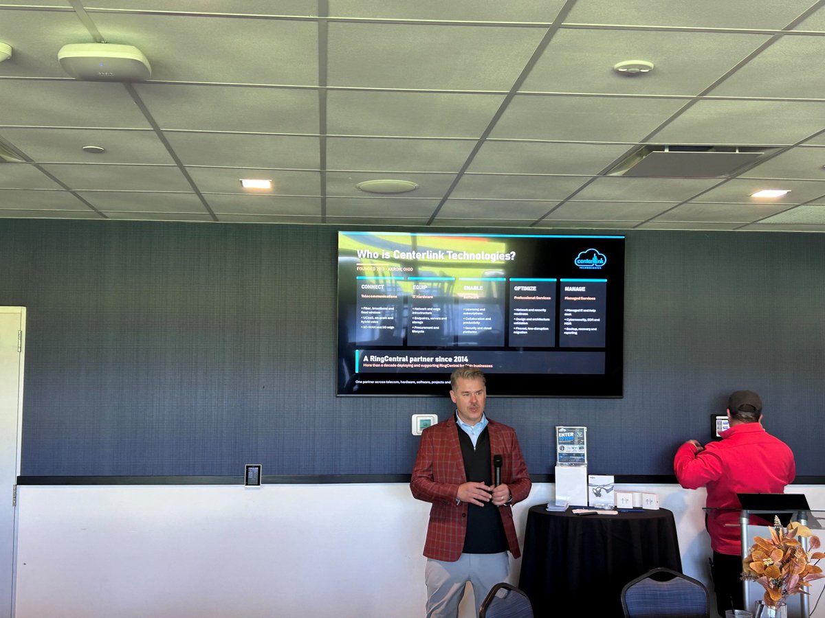 CenterlinkTech's tweet photo. Thank you to everyone who joined us at Topgolf Akron for The Connected Business Experience. Together with RingCentral and Yealink, we explored how AI powered unified communications are reshaping the way businesses collaborate and serve their customers. https://t.co/CocyDWL8PJ