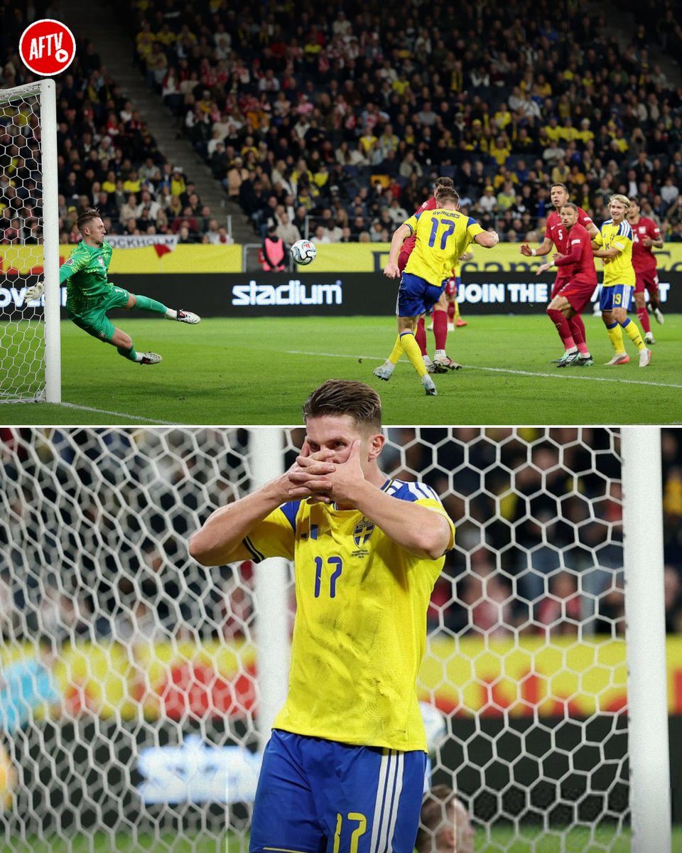 AFTVMedia's tweet photo. 📷 Viktor Gyokeres played 89 minutes, bagged a goal, created a chance and was given a match rating of 8.0 in Sweden’s 3-1 victory over Poland earlier.

Another game, another goal for Big VG! 🔥⚽ https://t.co/kHSvNg4NPM