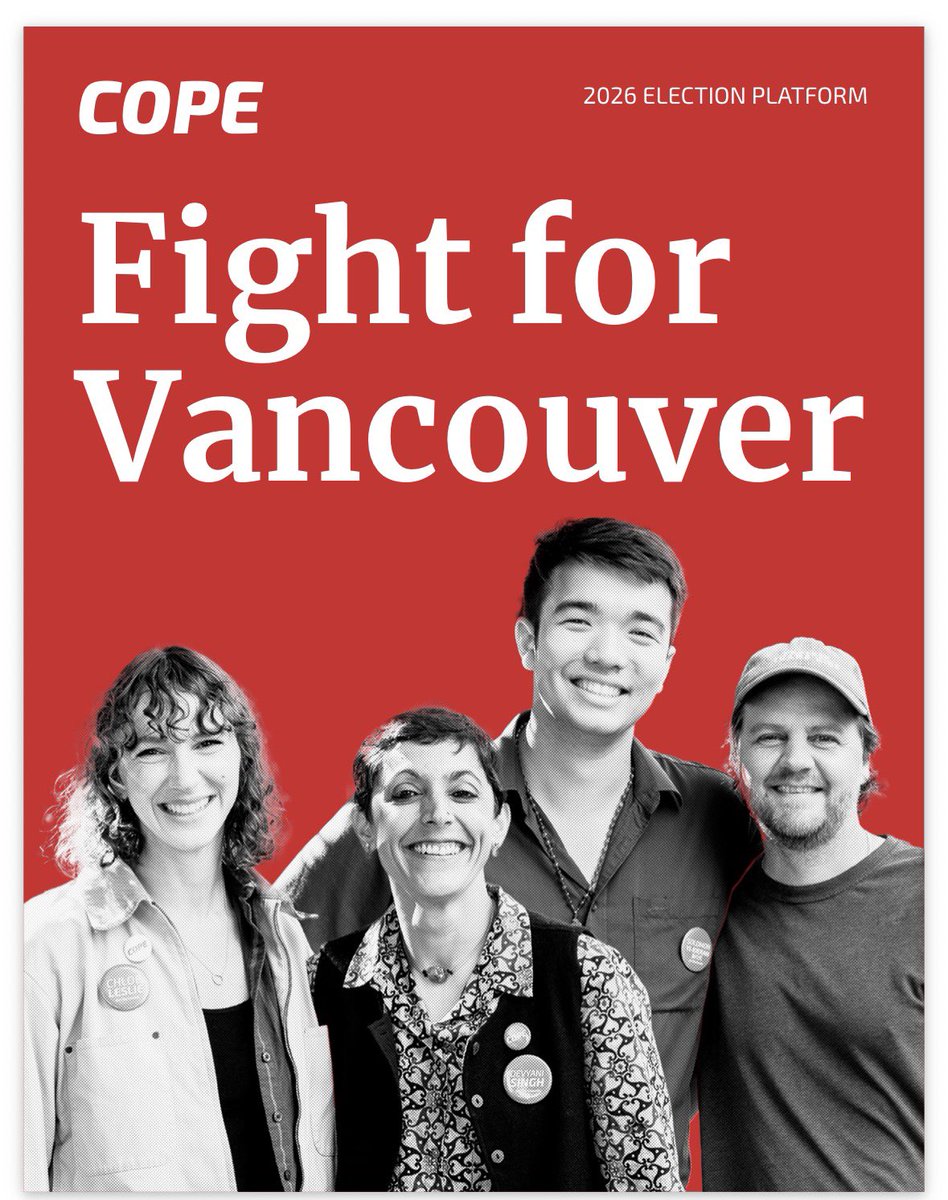 kbessey's tweet photo. COPE Housing Platform for the Vancouver Municipal Election in short:

Make various 3rd parties do or pay for things that the city has little or no ability to make them do or pay for:

- Province ($13B budget deficit)
- CMHC (underwrites nearly all rental construction today)
- Developers (aren’t starting new projects so good luck making them pay for anything additional)

Nowhere do I see a registry for those who actually need rent control. What about all the people who benefit from rent control but don’t need it?