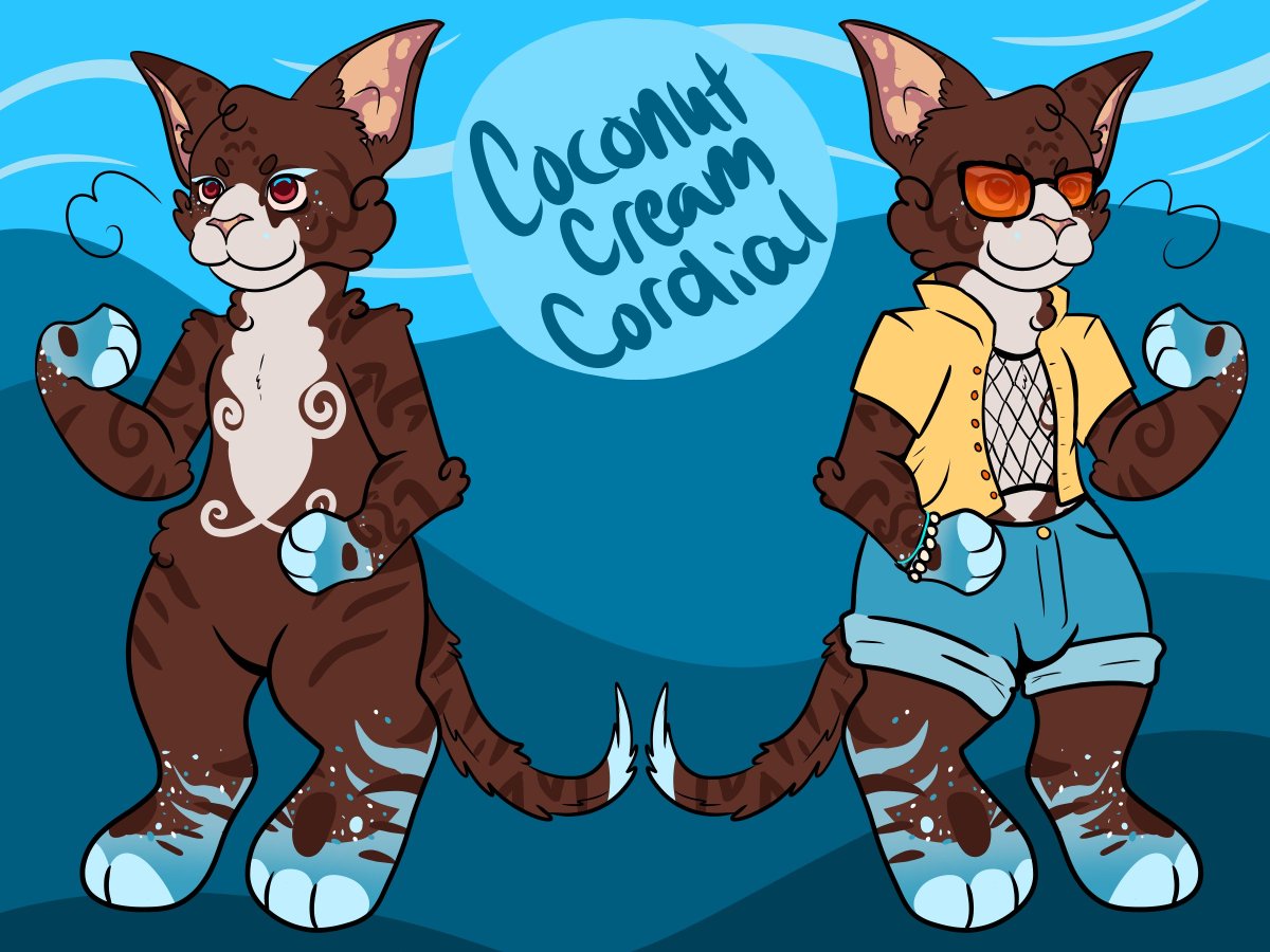TonicCordial's tweet photo. I got this super cute creamy coconut design for Cordial! Designed by @angreebees >:3 

I am going to have a fun design of Cordial that will represent every dr pepper flavor eventually!! https://t.co/bsUeDJpQ6h