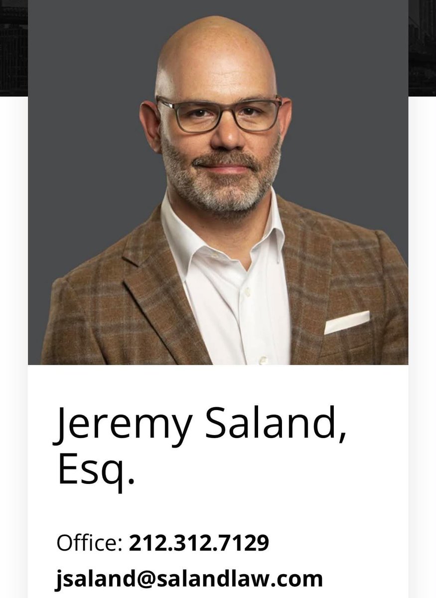 landpalestine's tweet photo. Meet Jeremy Saland who is  lawyer and attorney for Scott Kretzschmar who is one of the Cornell university 7 rapists 

He has said , “Scott never sexually assaulted or even touched the plaintiff in any way. Period,”

I’m sorry what the fuck?
I really thought lawyers wouldn’t act like this any more. I’m so naive

This is what the face of a rape apologist looks like