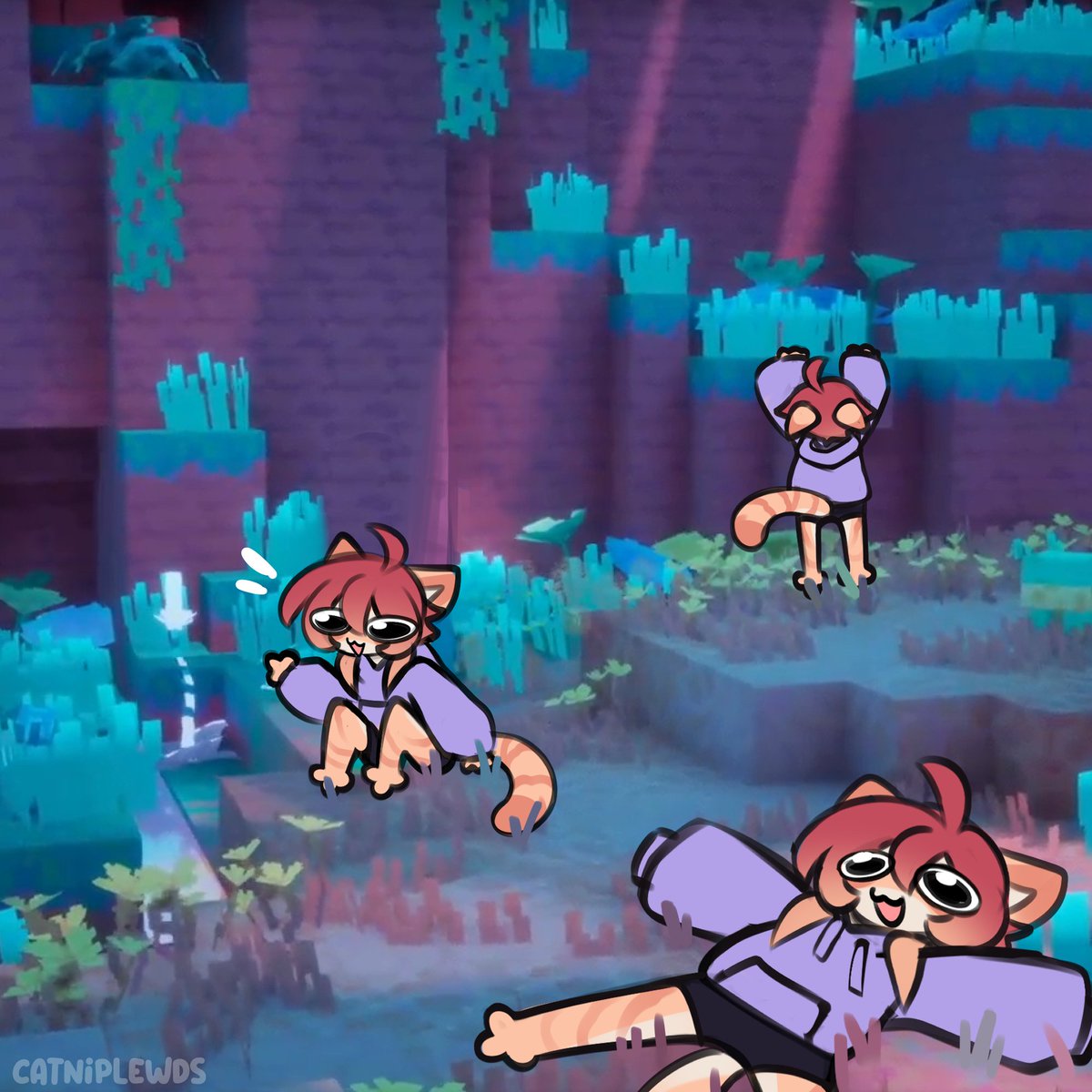 YappCat's tweet photo. New minecraft dimension :3 https://t.co/GfgxDUWulI