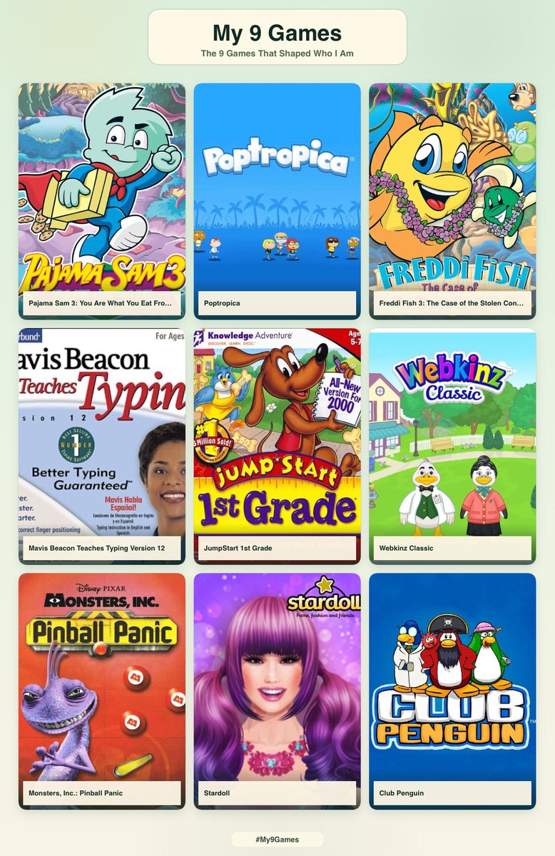 inguadnitomode's tweet photo. 9 games that shaped me but i was only allowed to play educational cd roms followed by unsupervised internet time in the computer room https://t.co/KBLv7PMrDX