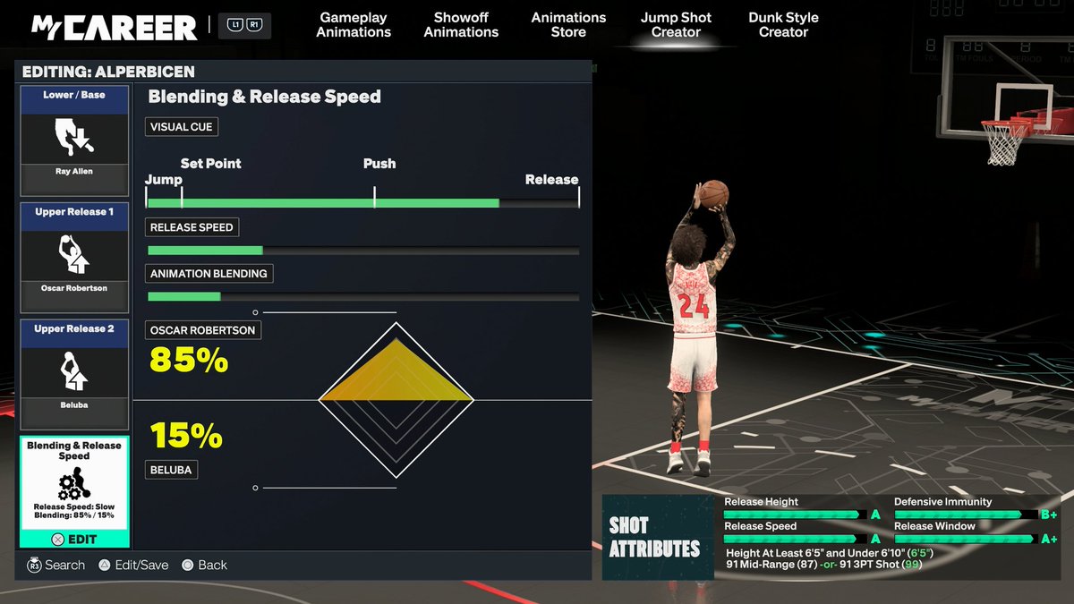 nba2kcmty's tweet photo. Best jumpshot for characters 6'5 and above with +91 three-point rating

Via: @AlperBicen 

#NBA2K27 https://t.co/ls7SfXwdnU