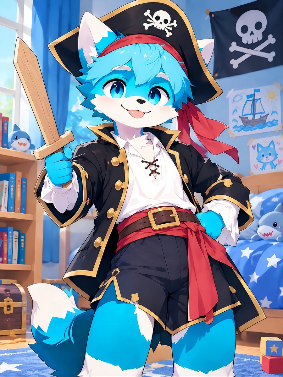 NathanStarPup's tweet photo. Yarr! Give me Yer' Coins! >:3  🗡🏴‍☠️
#AI  #AIイラストㅤ https://t.co/qmWfMritTs