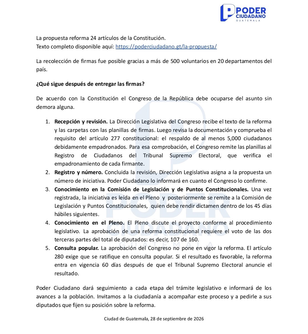 dcuevas_pl's tweet photo. Hoy @PoderCiudadanGt presentó su solicitud de reforma constitucional con más de 16 mil firmas; Cedecon horas más tarde presentó amparo pidiendo no tramitar la iniciativa hasta que no se verifique que las firmas pertenecen a ciudadanos reales, empadronados y vivos. https://t.co/alcWhWGcPT
