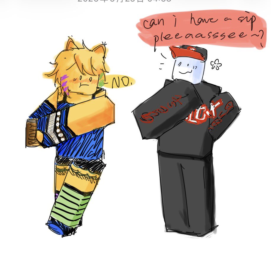 IceAcid_055's tweet photo. @NIGHTOUTPARTAY @Marskarma8610 i like how you interact with each other ❤️❤️so i quickly made a doodle of dis⬇️hope it wasn’t too bad https://t.co/jNLv1wiWJO