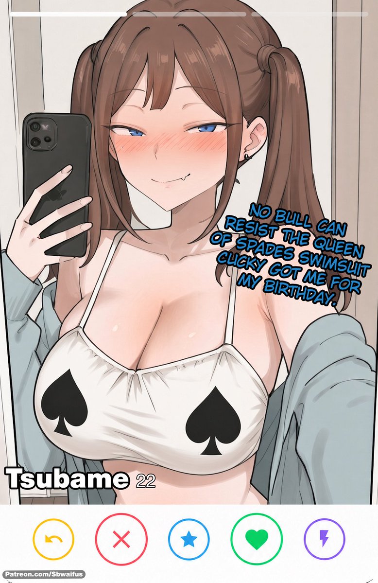 SBwaifus's tweet photo. Tsubame wants her boyfriend even more of a cuck… so she built the ultimate plan. Step 1: BBC-bait the finest bulls on Tinder straight into her DMs. How’s this going to go?

Find her full plan here: https://t.co/4zaG1PJG2M https://t.co/xYePBx2KIZ