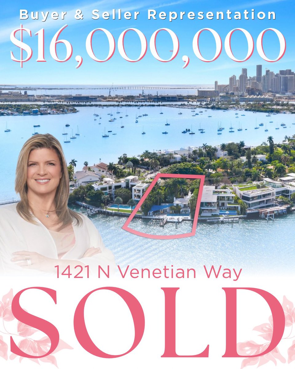 DoraPuig's tweet photo. 𝐉𝐔𝐒𝐓 𝐒𝐎𝐋𝐃🥂𝟏𝟒𝟐𝟏 𝐍 𝐕𝐄𝐍𝐄𝐓𝐈𝐀𝐍 𝐖𝐀𝐘

Happy to have represented both BUYER &amp; SELLER of this Prime Waterfront Property for yet another Venetian Island Sale for Me!🌴 It’s not only My Home, but one of my Favorite Neighborhoods to work in! https://t.co/Va5ipoy0gh