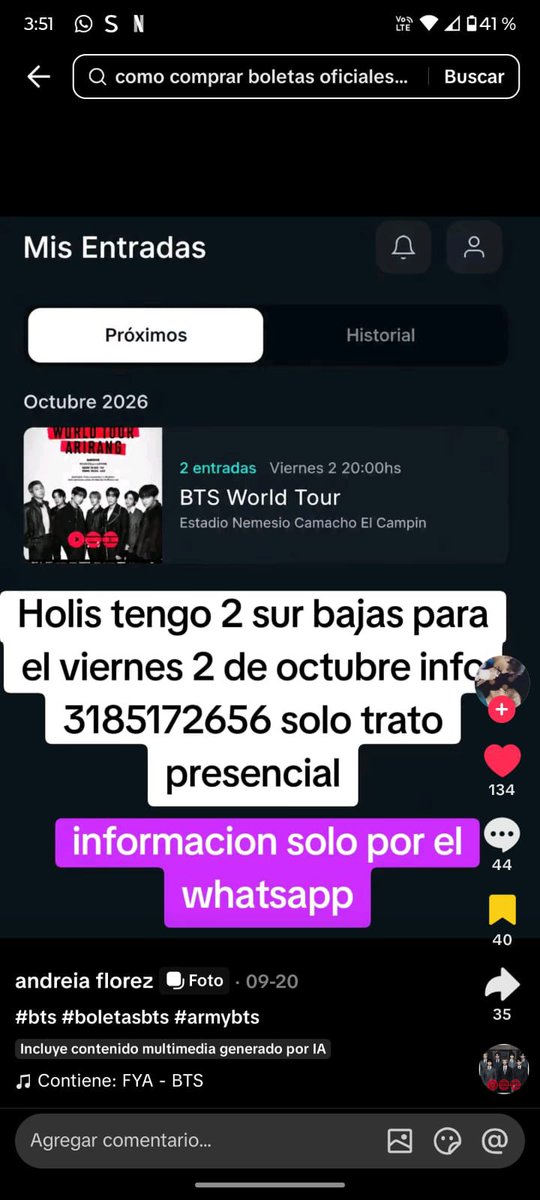 alyysxla's tweet photo. No confíen en esta persona… Primera vez que me pasa. Es estafadora, muestra pruebas y todo, hasta su cédula para generar confianza, y aun así estafa. Cuidado, chicas. #BTS_ARİRANG #Btsboletas #army #bts2026 https://t.co/MZx82ssYdb