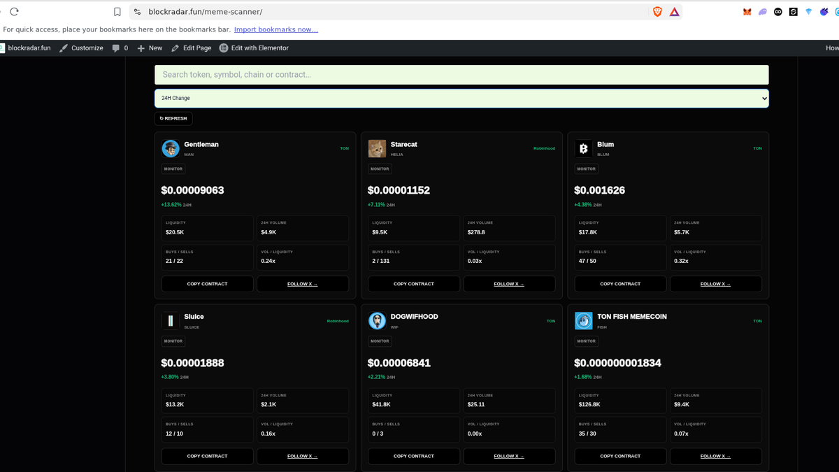 blockradarmeme's tweet photo. 🔥 MEME SCANNER IS HEATING UP

GRAM meme coins are starting to get attention. 👀

BlockRadar is watching for:

🐋 Whale activity
📈 Volume spikes
💧 Liquidity changes
👛 Wallet movements
⚡ Sudden momentum
Some coins move before they trend.
The scanner watches the activity.
🛰️ BlockRadar — find the signal before the noise.
$RADAR #GRAM #Memecoins #Crypto #Onchain
https://t.co/UFF8yMvZpC