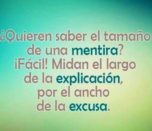 jaaippe's tweet photo. Cuánto MÁS LARGA es la EXPLICACIÓN, MÁS GRANDE es la MENTIRA.
Proverbio Chino https://t.co/hYfGKzc9hR