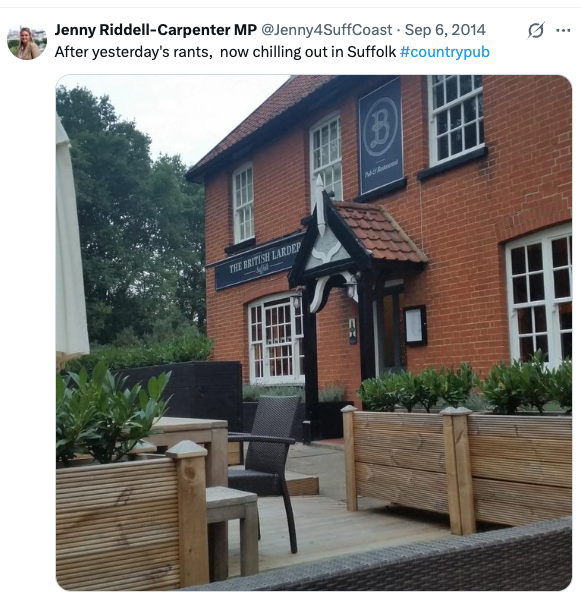 SubversiveForce's tweet photo. Jenny Riddell-Carpenter MP
> Privately educated in rural Suffolk
> Radicalised at SOAS https://t.co/gTagDnB0Ss