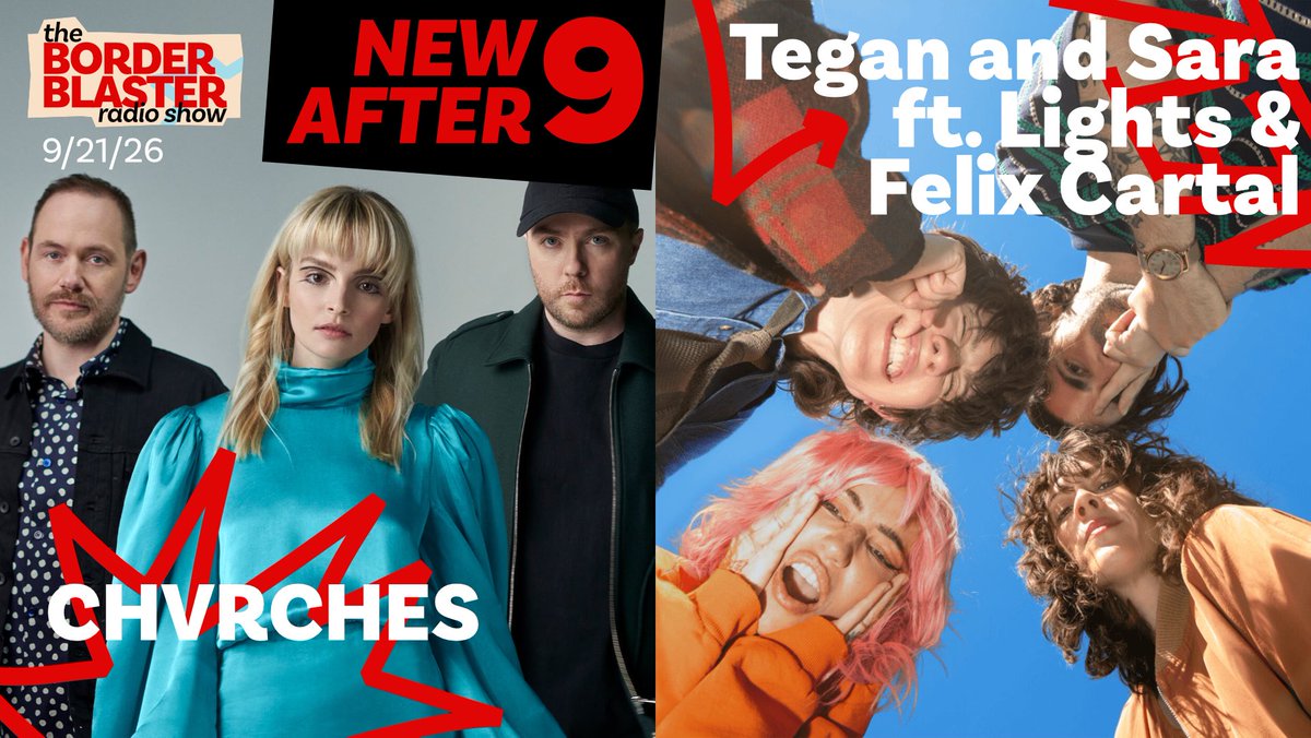 benzjfm's tweet photo. The Border Blaster Radio Show is new tonight, featuring more of all things almost-mainstream and new music from CHVRCHES, Tegan and Sara ft. Lights &amp; Felix Cartal, and more! Tune in tonight at 8pm on @WBNYbuffalo, listen at https://t.co/DGnRq7RMjj or stream on the RadioFX app. https://t.co/GU5S5eia1F