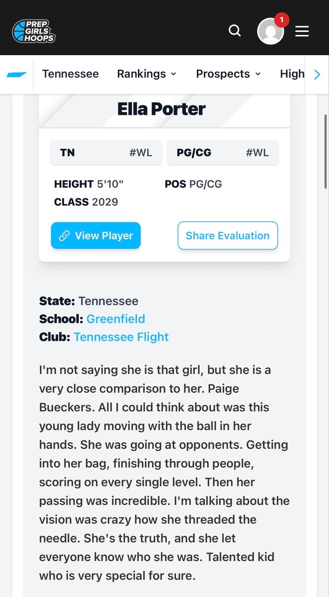 EllaKatePorter2's tweet photo. Thank you for the write up @PGHTennessee! @PrepGirlsHoops @BatsonBBall @WeWorkHoops @TNFlightGUAA @GfieldGBB @west10sports @GCSportsWriter https://t.co/e1PyXwBfCc