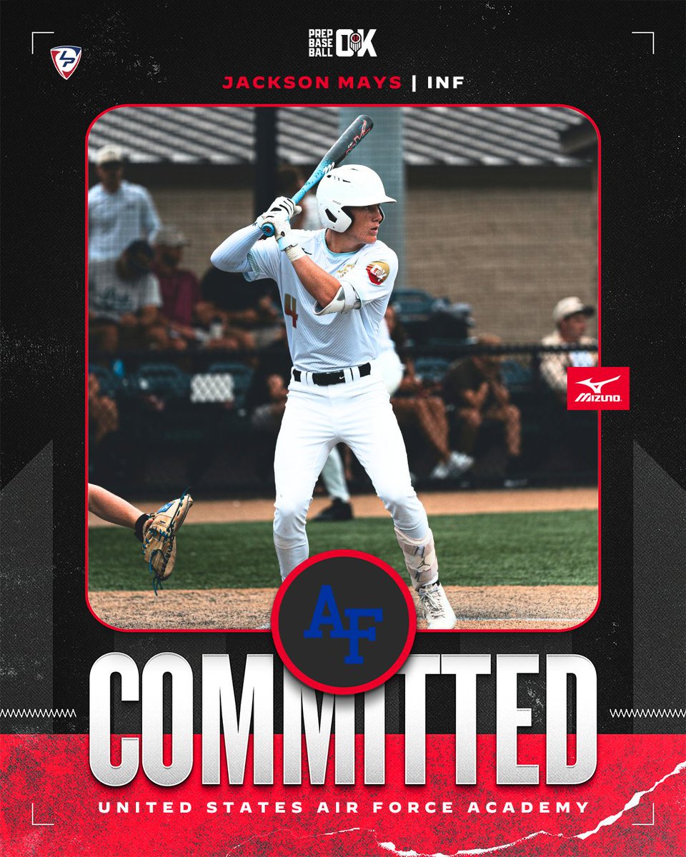 PrepBaseballOK's tweet photo. INF Jackson Mays (@WashWarriorBB, 2028) commits to @AF_Baseball

Mays recently represented Team Oklahoma at #PBFG26

👤: https://t.co/CoZ9Zv9Mkp // @the_jacksonmays https://t.co/5prYqcbpVJ