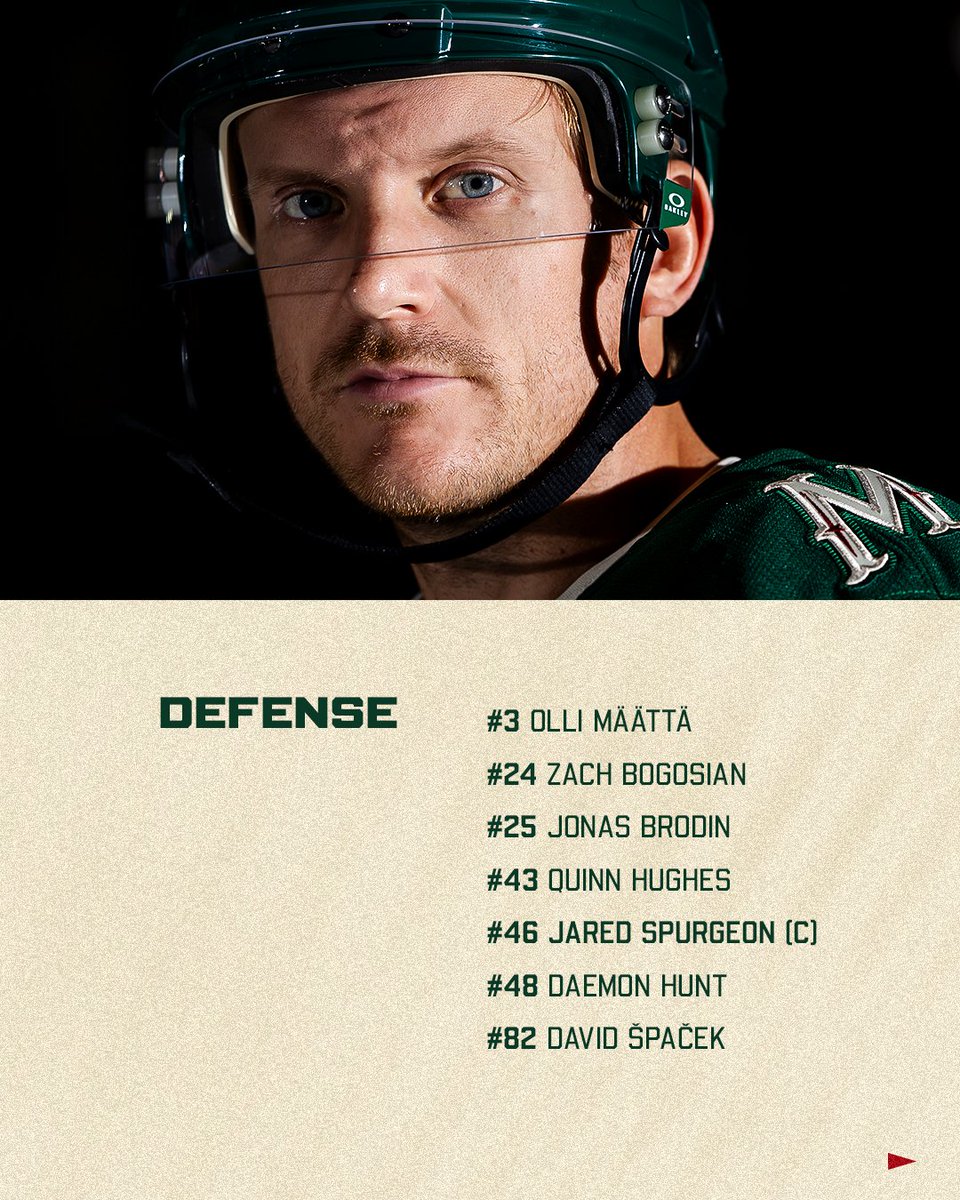 mnwild's tweet photo. Ladies and gentlemen, presenting your opening night roster https://t.co/f6FPHEAQrP