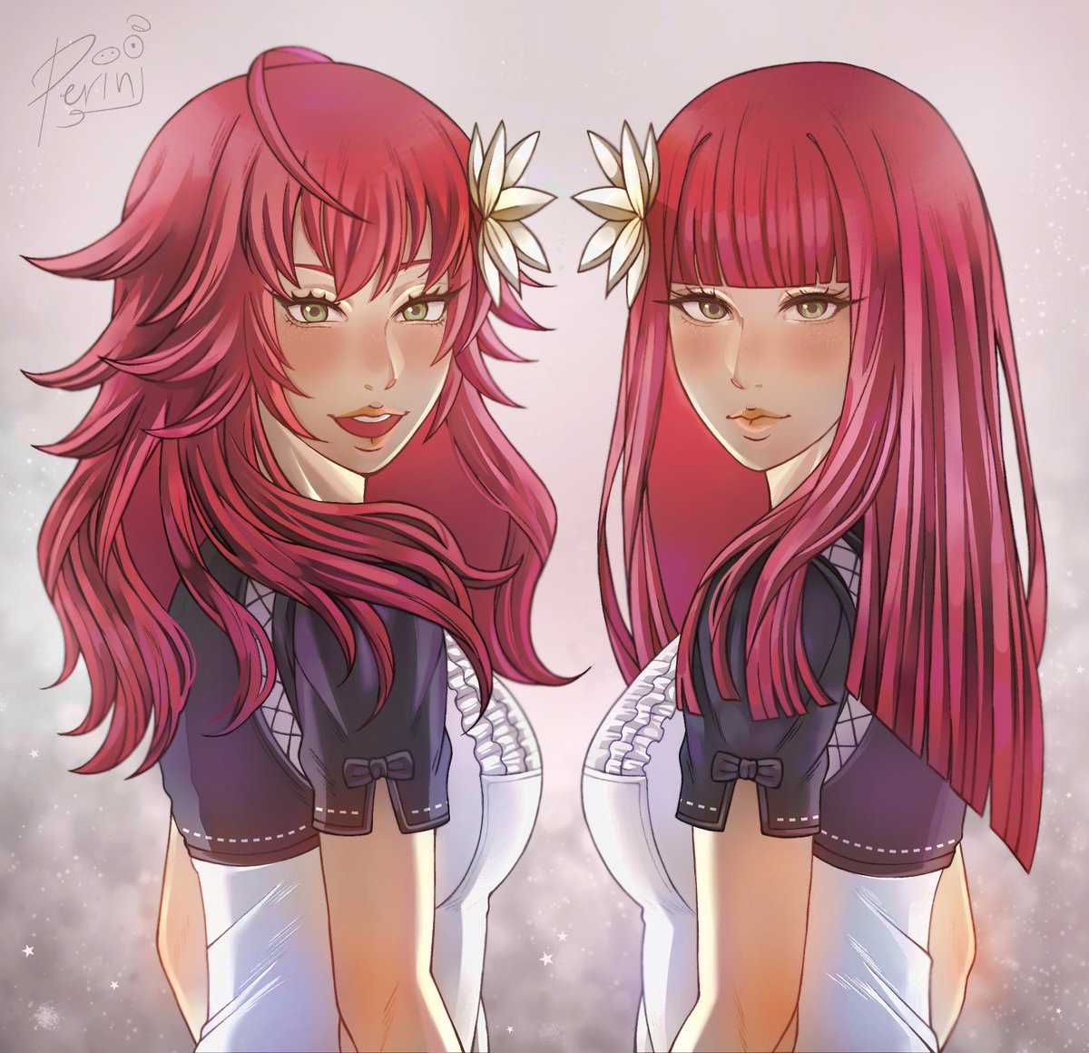 roadsidepernil's tweet photo. Devola and Popola ❀ #NieR #NieRAutomata #ニーアオートマタ https://t.co/Iv36HpEYtr