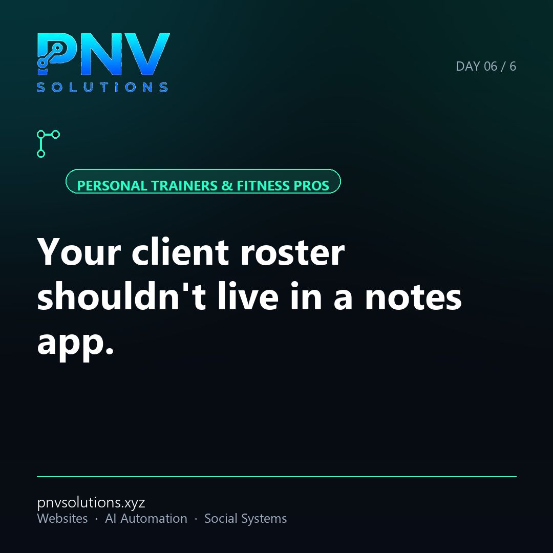 PNV_Solutions's tweet photo. Your client roster shouldn't live in a notes app. Real booking, real reminders, zero double-bookings. First Month Free. https://t.co/jnka57X3eP #PNVSolutions #NewMexicoBusiness https://t.co/5Sr8TMIPsD