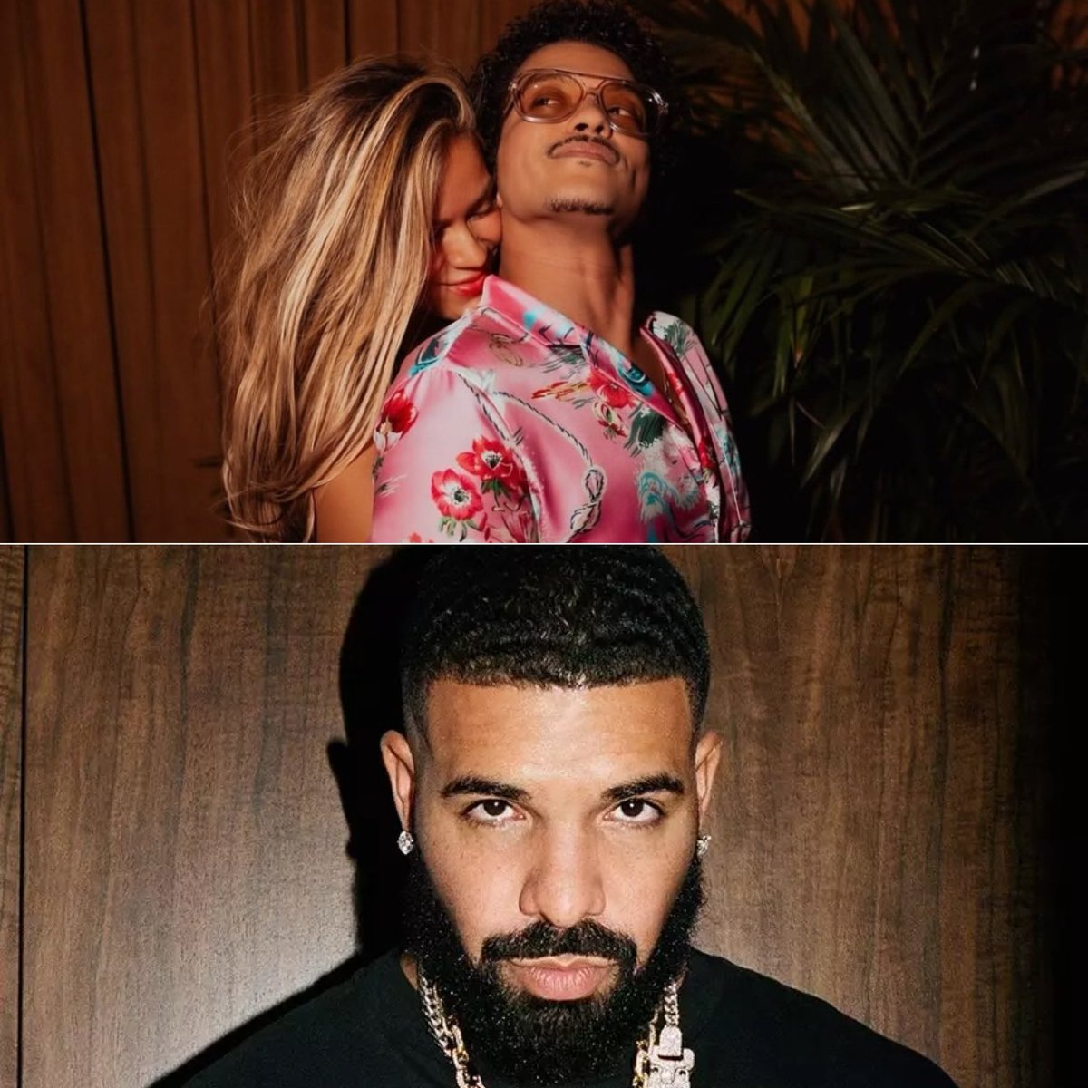PopCrave's tweet photo. Bruno Mars jokes about Drake taking Karol G from him:

“When you see Drake dancing with your latina crush in 4k ... Respond to me asap!! | have to get her back! I must get her back! I will get her back!” https://t.co/Isb9KQ1AKP